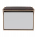 ΠΑΠΟΥΤΣΟΘΗΚΗ ΜΕ ΚΑΘΙΣΜΑ VIDAL HM18190.01 ΜΕΛΑΜΙΝΗ ΣΕ ΣΟΝΑΜΑ-ΛΕΥΚΟ 60x30x45Υεκ.