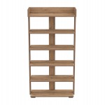 ΠΑΠΟΥΤΣΟΘΗΚΗ RIBBER HM18191.04 ΜΕΛΑΜΙΝΗ ΣΕ ΦΥΣΙΚΟ ΧΡΩΜΑ ΞΥΛΟΥ 73x30x142Υεκ.