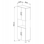 ΕΠΙΠΛΟ ΚΟΥΖΙΝΑΣ/ΝΤΟΥΛΑΠΙ RAD HM18196.03 ΜΕΛΑΜΙΝΗ ΣΟΝΑΜΑ-ΛΕΥΚΟ 56x32x165Υεκ.