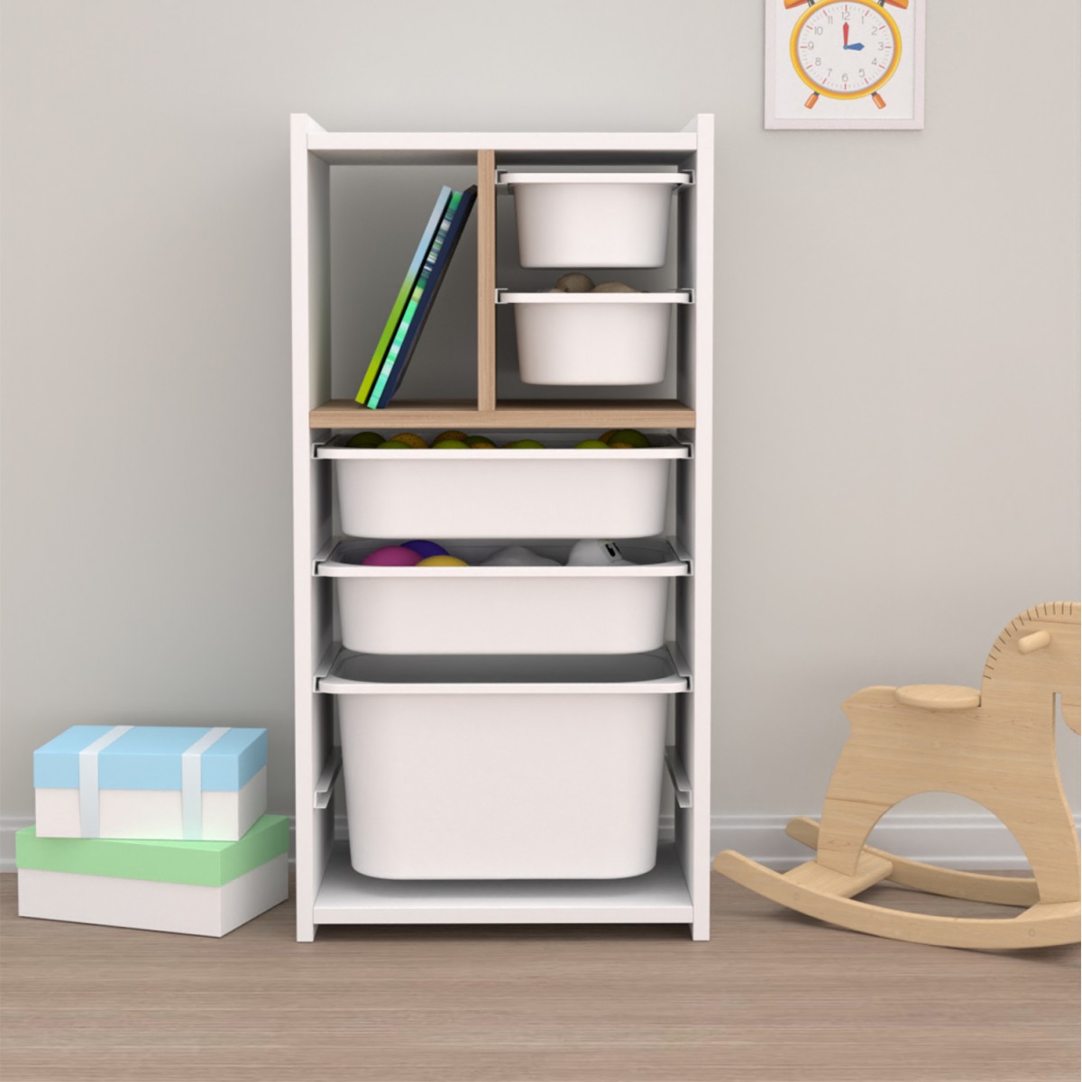 ΣΥΡΤΑΡΙΕΡΑ SANI HM18209.01 ΜΕΛΑΜΙΝΗ ΣΕ ΛΕΥΚΟ-ΣΟΝΟΜΑ & ΛΕΥΚΑ ΣΥΡΤΑΡΙΑ P.E. 45,5x30x90Υεκ.