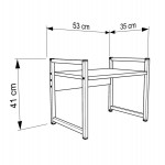 ΡΑΦΙ ΠΑΓΚΟΥ ΚΟΥΖΙΝΑΣ BECKO HM18219.01 ΜΕΛΑΜΙΝΗ ΣΕ ΛΕΥΚΟ-ΜΑΥΡΟ ΜΕΤΑΛΛΟ 53x35x41Υεκ.