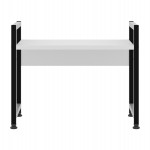 ΡΑΦΙ ΠΑΓΚΟΥ ΚΟΥΖΙΝΑΣ BECKO HM18219.01 ΜΕΛΑΜΙΝΗ ΣΕ ΛΕΥΚΟ-ΜΑΥΡΟ ΜΕΤΑΛΛΟ 53x35x41Υεκ.