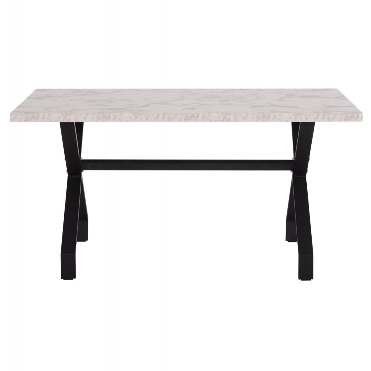 ΤΡΑΠΕΖΙ ΚΟΥΖΙΝΑΣ LANA HM18221.01 ΜΕΛΑΜΙΝΗ ΛΕΥΚΟ ΜΑΡΜΑΡΟ-ΜΑΥΡΑ ΜΕΤΑΛ.ΠΟΔΙΑ 140x70x72Υεκ