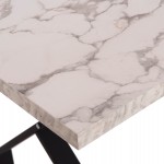 ΤΡΑΠΕΖΙ ΚΟΥΖΙΝΑΣ LANA HM18221.01 ΜΕΛΑΜΙΝΗ ΛΕΥΚΟ ΜΑΡΜΑΡΟ-ΜΑΥΡΑ ΜΕΤΑΛ.ΠΟΔΙΑ 140x70x72Υεκ