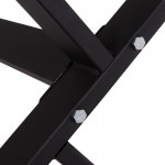 ΤΡΑΠΕΖΙ ΚΟΥΖΙΝΑΣ LANA HM18221.01 ΜΕΛΑΜΙΝΗ ΛΕΥΚΟ ΜΑΡΜΑΡΟ-ΜΑΥΡΑ ΜΕΤΑΛ.ΠΟΔΙΑ 140x70x72Υεκ