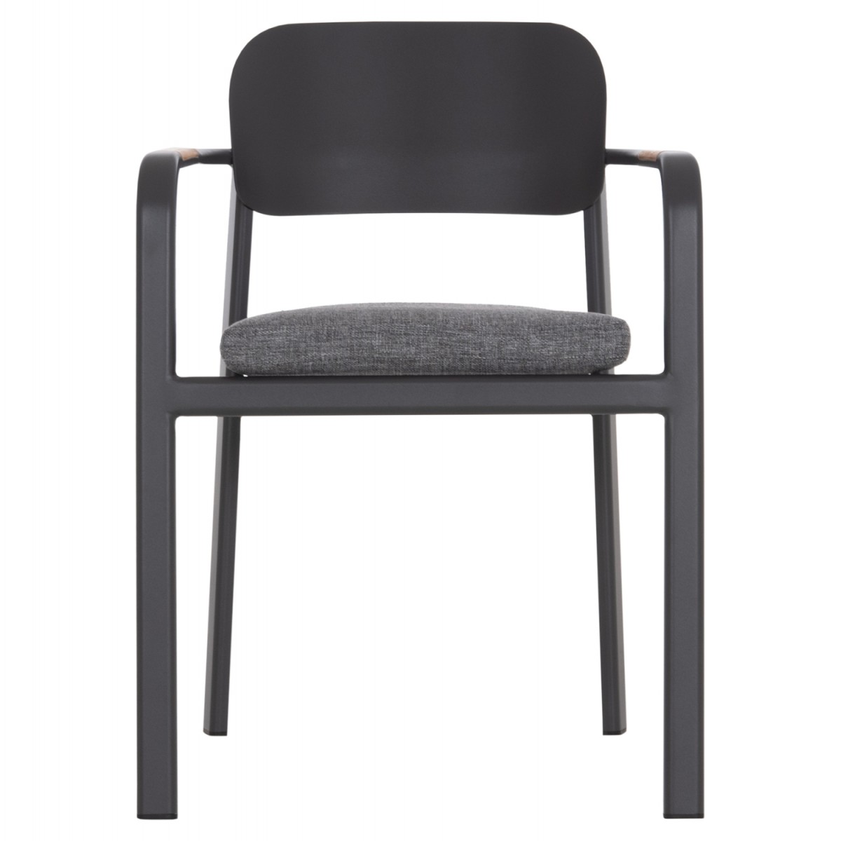 ΠΟΛΥΘΡΟΝΑ ΤΡΑΠΕΖΑΡΙΑΣ ELARA HM6414.01 ΓΚΡΙ ΑΛΟΥΜΙΝΙΟ-OLEFIN--ΞΥΛΟ TEAK 56x62x78Υεκ.