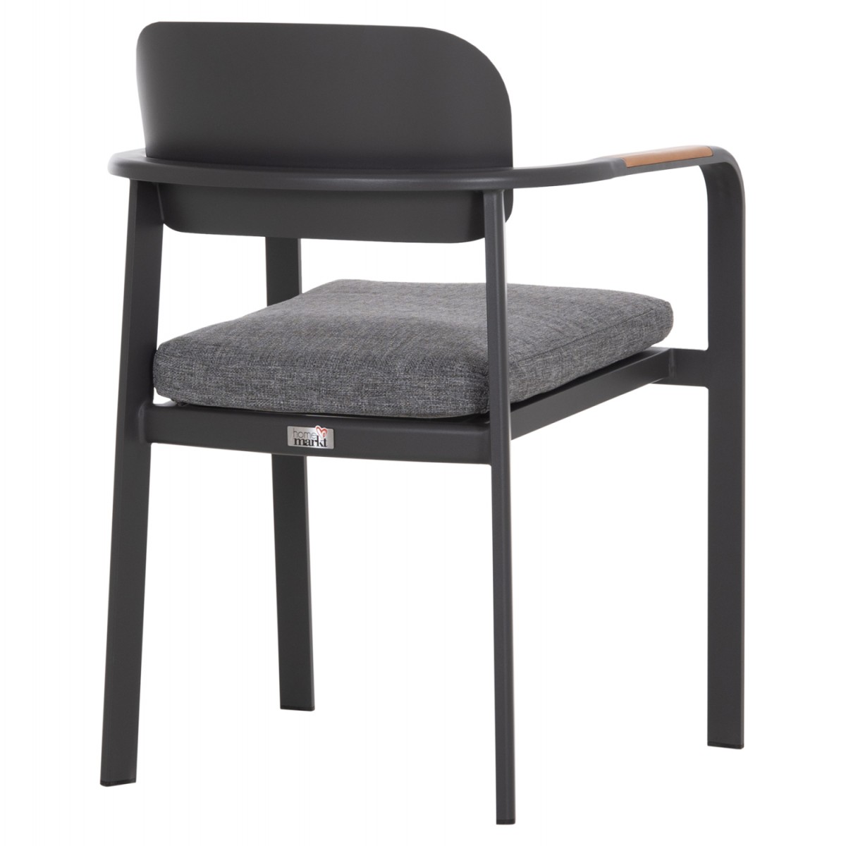 ΠΟΛΥΘΡΟΝΑ ΤΡΑΠΕΖΑΡΙΑΣ ELARA HM6414.01 ΓΚΡΙ ΑΛΟΥΜΙΝΙΟ-OLEFIN--ΞΥΛΟ TEAK 56x62x78Υεκ.