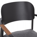 ΠΟΛΥΘΡΟΝΑ ΤΡΑΠΕΖΑΡΙΑΣ ELARA HM6414.01 ΓΚΡΙ ΑΛΟΥΜΙΝΙΟ-OLEFIN--ΞΥΛΟ TEAK 56x62x78Υεκ.