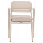 ΠΟΛΥΘΡΟΝΑ ΤΡΑΠΕΖΑΡΙΑΣ ELARA HM6414.05 ΜΠΕΖ ΑΛΟΥΜΙΝΙΟ-OLEFIN--ΞΥΛΟ TEAK 56x62x78Υεκ.