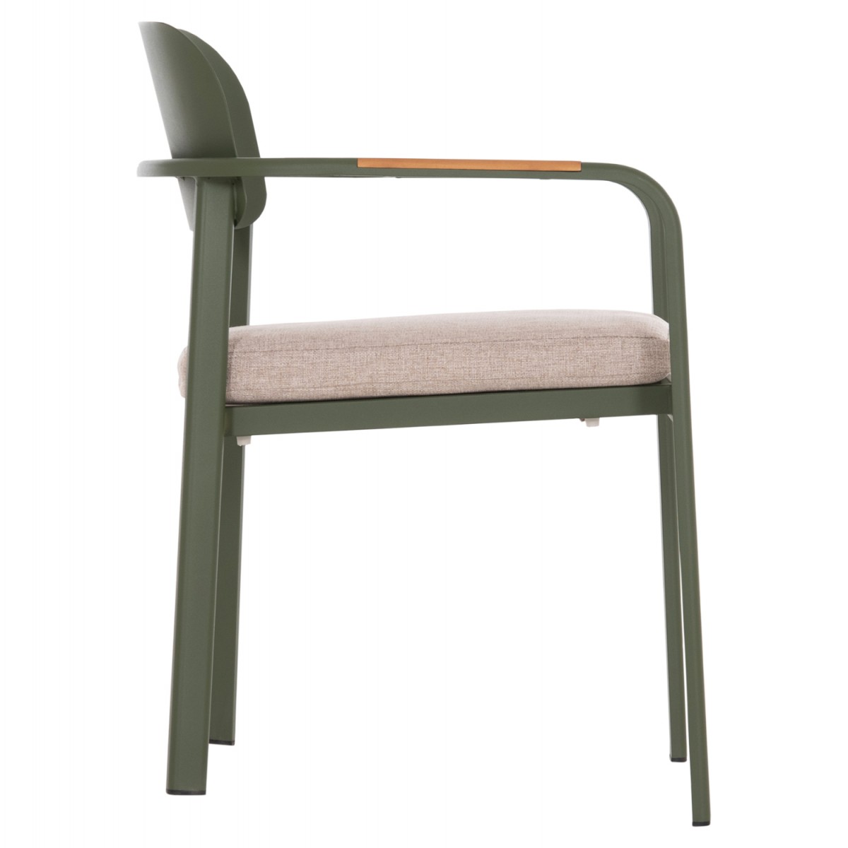 ΠΟΛΥΘΡΟΝΑ ΤΡΑΠΕΖΑΡΙΑΣ ELARA HM6414.06 ΠΡΑΣΙΝΟ ΑΛΟΥΜΙΝΙΟ-ΜΠΕΖ OLEFIN--TEAK 56x62x78Υεκ