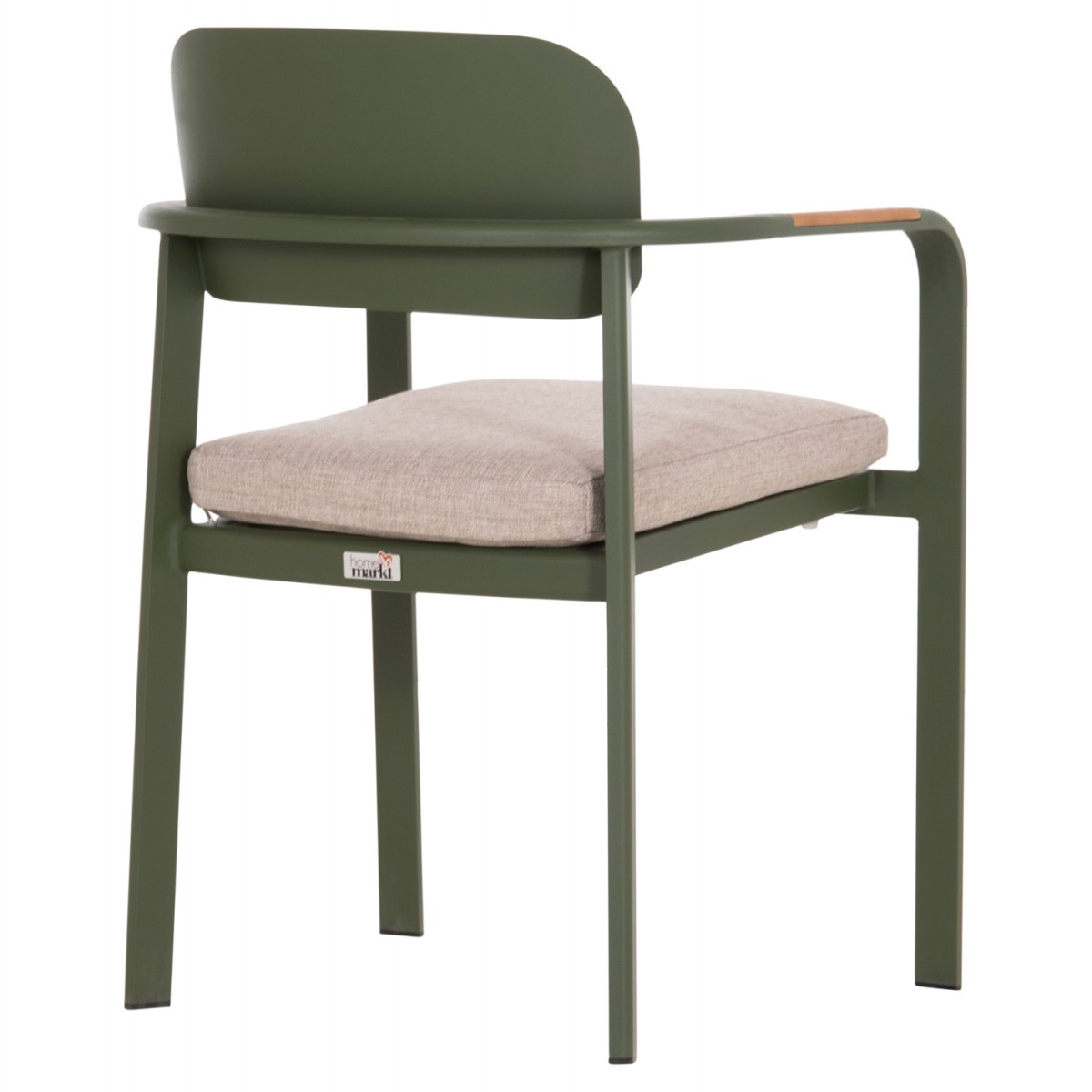 ΠΟΛΥΘΡΟΝΑ ΤΡΑΠΕΖΑΡΙΑΣ ELARA HM6414.06 ΠΡΑΣΙΝΟ ΑΛΟΥΜΙΝΙΟ-ΜΠΕΖ OLEFIN--TEAK 56x62x78Υεκ