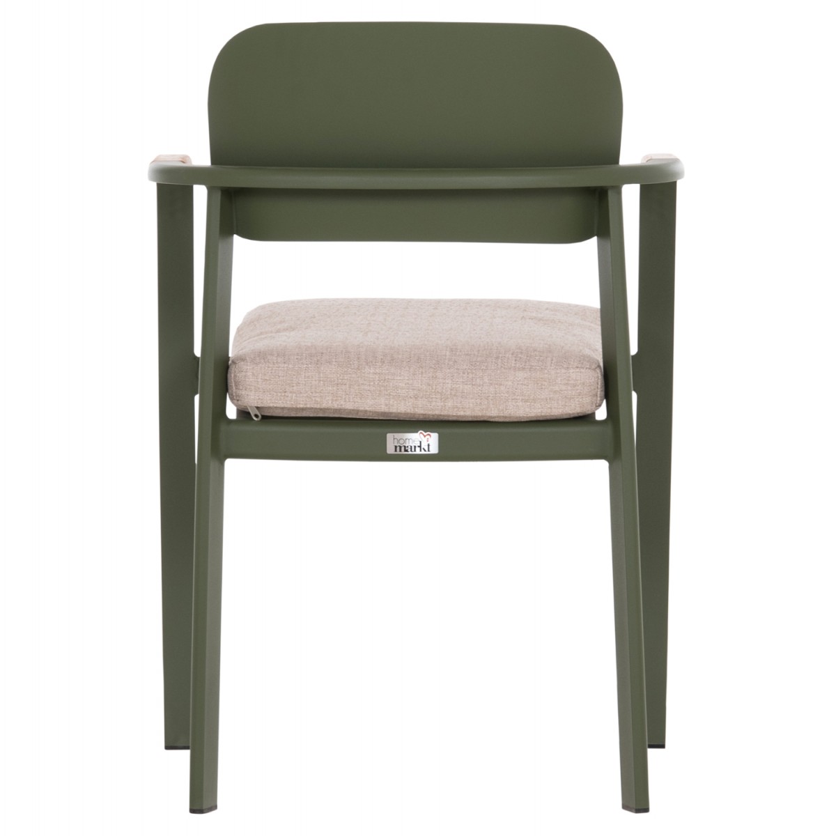 ΠΟΛΥΘΡΟΝΑ ΤΡΑΠΕΖΑΡΙΑΣ ELARA HM6414.06 ΠΡΑΣΙΝΟ ΑΛΟΥΜΙΝΙΟ-ΜΠΕΖ OLEFIN--TEAK 56x62x78Υεκ