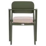 ΠΟΛΥΘΡΟΝΑ ΤΡΑΠΕΖΑΡΙΑΣ ELARA HM6414.06 ΠΡΑΣΙΝΟ ΑΛΟΥΜΙΝΙΟ-ΜΠΕΖ OLEFIN--TEAK 56x62x78Υεκ