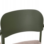 ΠΟΛΥΘΡΟΝΑ ΤΡΑΠΕΖΑΡΙΑΣ ELARA HM6414.06 ΠΡΑΣΙΝΟ ΑΛΟΥΜΙΝΙΟ-ΜΠΕΖ OLEFIN--TEAK 56x62x78Υεκ