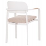 ΠΟΛΥΘΡΟΝΑ ΤΡΑΠΕΖΑΡΙΑΣ ELARA HM6414.02 ΛΕΥΚΟ ΑΛΟΥΜΙΝΙΟ-ΜΠΕΖ OLEFIN--TEAK 56x62x78Υεκ