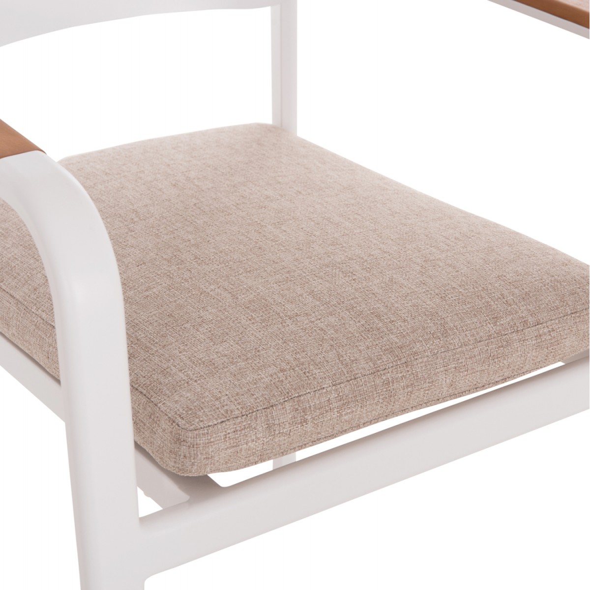 ΠΟΛΥΘΡΟΝΑ ΤΡΑΠΕΖΑΡΙΑΣ ELARA HM6414.02 ΛΕΥΚΟ ΑΛΟΥΜΙΝΙΟ-ΜΠΕΖ OLEFIN--TEAK 56x62x78Υεκ