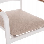 ΠΟΛΥΘΡΟΝΑ ΤΡΑΠΕΖΑΡΙΑΣ ELARA HM6414.02 ΛΕΥΚΟ ΑΛΟΥΜΙΝΙΟ-ΜΠΕΖ OLEFIN--TEAK 56x62x78Υεκ