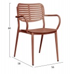 ΠΟΛΥΘΡΟΝΑ ΤΡΑΠΕΖΑΡΙΑΣ HILLIARD HM6644.08 ΑΛΟΥΜΙΝΙΟ ΣΕ TERRACOTTA 56x58x80Υεκ