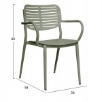 ΠΟΛΥΘΡΟΝΑ ΤΡΑΠΕΖΑΡΙΑΣ HILLIARD HM6644.07 ΑΛΟΥΜΙΝΙΟ ΣΕ OLIVE GREEN 56x58x80Υεκ