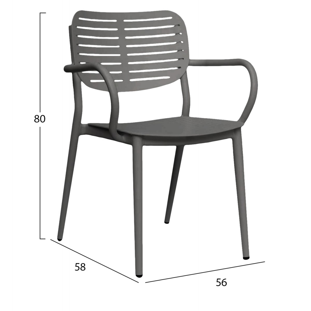 ΠΟΛΥΘΡΟΝΑ ΤΡΑΠΕΖΑΡΙΑΣ HILLIARD HM6644.01 ΑΛΟΥΜΙΝΙΟ ΣΕ ΓΚΡΙ 56x58x80Υεκ