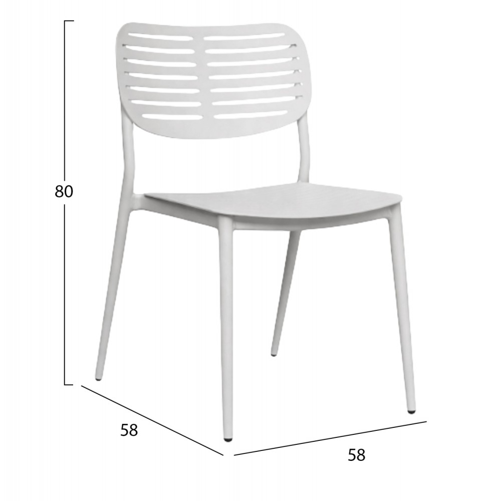 ΚΑΡΕΚΛΑ ΤΡΑΠΕΖΑΡΙΑΣ HILLIARD HM6645.02 ΑΛΟΥΜΙΝΙΟ ΛΕΥΚΟ 44.5x58x80Υεκ