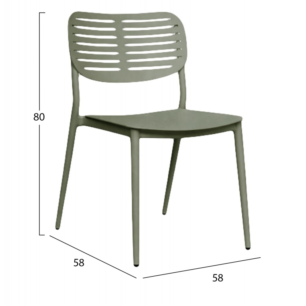 ΚΑΡΕΚΛΑ ΤΡΑΠΕΖΑΡΙΑΣ HILLIARD HM6645.07 ΑΛΟΥΜΙΝΙΟ OLIVE GREEN 44.5x58x80Υεκ