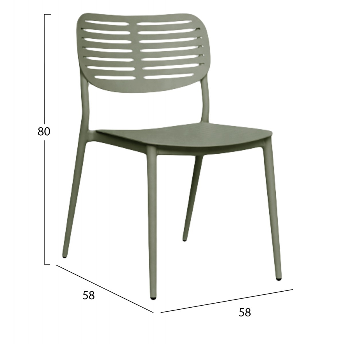 ΚΑΡΕΚΛΑ ΤΡΑΠΕΖΑΡΙΑΣ HILLIARD HM6645.07 ΑΛΟΥΜΙΝΙΟ OLIVE GREEN 44.5x58x80Υεκ