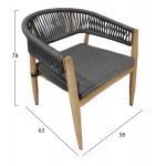 ΠΟΛΥΘΡΟΝΑ ΑΛΟΥΜΙΝΙΟΥ LISTON HM6646 ΒΑΜΒΟΟ LOOK---ΣΧΟΙΝΙ & OLEFIN ΑΝΘΡΑΚΙ 58x63x78Υ