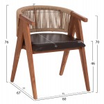 ΠΟΛΥΘΡΟΝΑ ΤΡΑΠΕΖΑΡΙΑΣ BRANN HM18238.11 ΞΥΛΟ ΤΕΑΚ-ΚΑΦΕ PU-ΣΧΟΙΝΙ 60x67x76Υεκ.