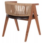 ΠΟΛΥΘΡΟΝΑ ΤΡΑΠΕΖΑΡΙΑΣ BRANN HM18238.11 ΞΥΛΟ ΤΕΑΚ-ΚΑΦΕ PU-ΣΧΟΙΝΙ 60x67x76Υεκ.