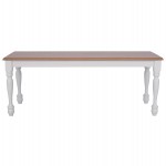 ΠΑΓΚΑΚΙ ΤΡΑΠΕΖΑΡΙΑΣ ΞΥΛΙΝΟ PAMUEL HM8281 ΦΥΣΙΚΟ ΚΑΘΙΣΜΑ ΛΕΥΚΟΣ ΣΚΕΛΕΤΟΣ 120x40x46 cm