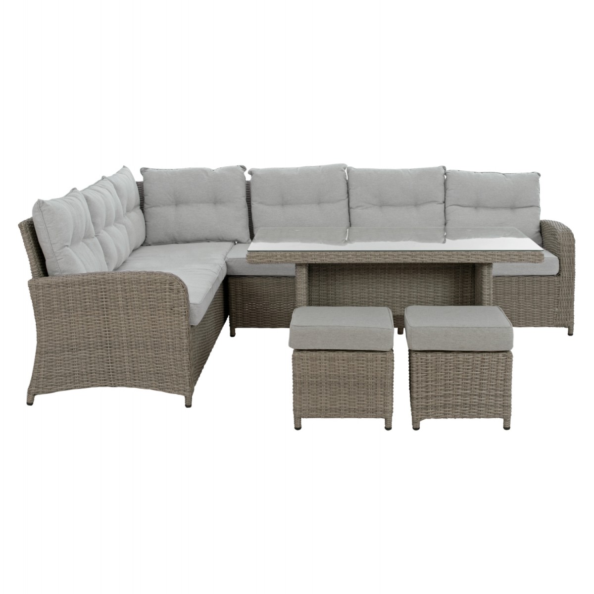 ΣΕΤ ΣΑΛΟΝΙ ΓΩΝΙΑ ΑΛΟΥΜΙΝΙΟΥ ΜΕ ΔΥΟ ΣΚΑΜΠΟ ΚΑΙ ΤΡΑΠΕΖΙ ΓΚΡΙ HM5144.21