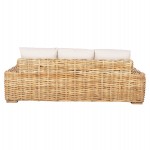 ΚΑΝΑΠΕΣ ΤΡΙΘΕΣΙΟΣ ΕΞ.ΧΩΡΟΥ TROPEL HM9808 ΞΥΛΟ MANGO-RATTAN ΦΥΣΙΚΟ-ΛΕΥΚΑ ΜΑΞΙΛΑΡΙΑ 216x88x85Υεκ