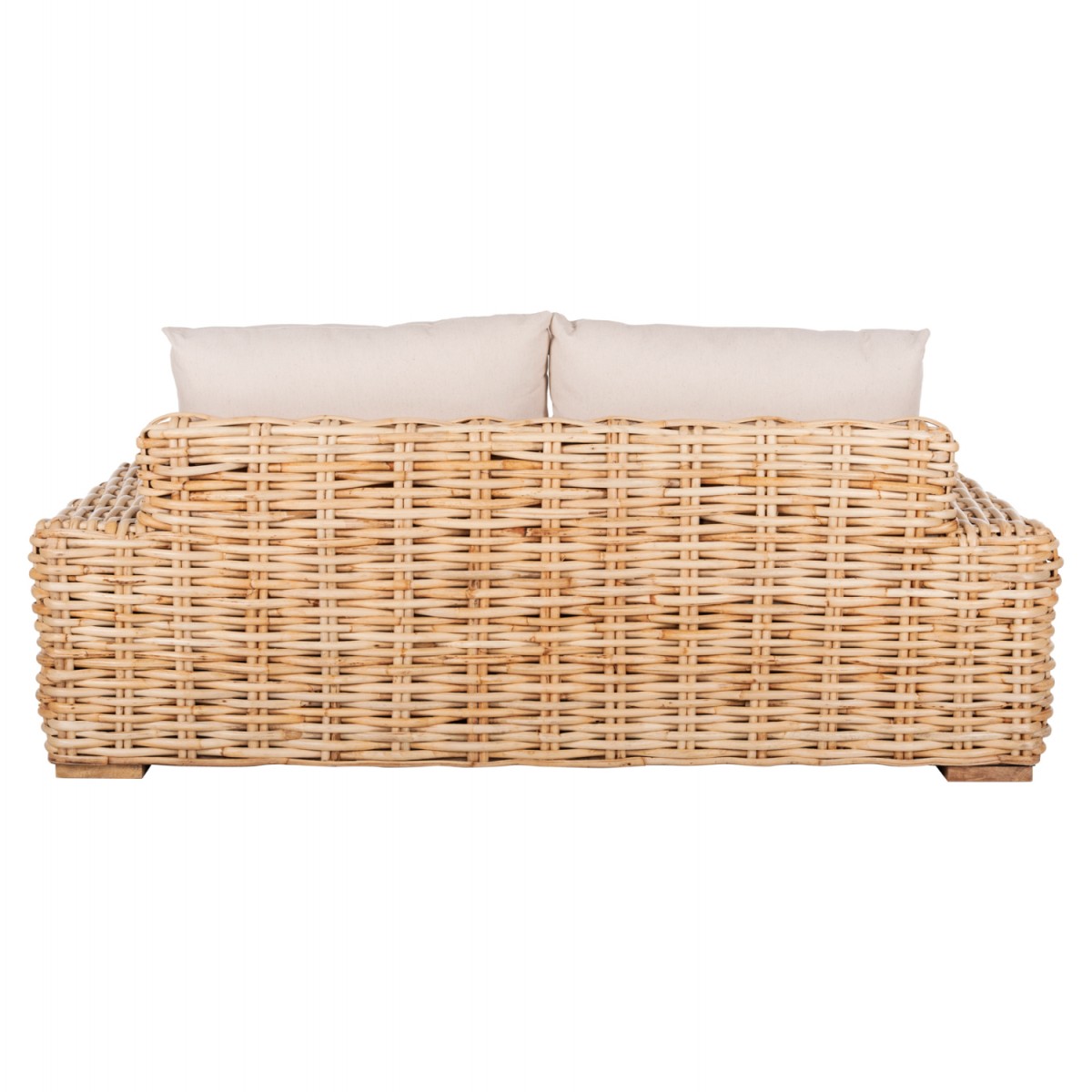 ΚΑΝΑΠΕΣ 2-ΘΕΣΙΟΣ TROPEL HM9809 ΞΥΛΟ MANGO-RATTAN ΦΥΣΙΚΟ-ΛΕΥΚΑ ΜΑΞΙΛΑΡΙΑ 192x88x70-85Υεκ.