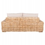 ΚΑΝΑΠΕΣ 2-ΘΕΣΙΟΣ TROPEL HM9809 ΞΥΛΟ MANGO-RATTAN ΦΥΣΙΚΟ-ΛΕΥΚΑ ΜΑΞΙΛΑΡΙΑ 192x88x70-85Υεκ.