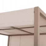 ΔΙΠΛΗ ΞΑΠΛΩΣΤΡΑ ΑΛΟΥΜΙΝΙΟΥ ΠΑΡΑΛΙΑΣ ΜΕ ΣΚΙΑΣΤΡΟ GALLANT HM6097.04 ΚΑΠΟΥΤΣΙΝΟ 2x2x2μ