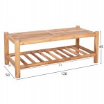 ΣΕΤ ΣΑΛΟΝΙ 4ΤΜΧ EDDARD HM9340.25 ΑΠΟ ΜΑΣΙΦ ΞΥΛΟ TEAK  ΦΥΣΙΚΟ - ΛΕΥΚΟ