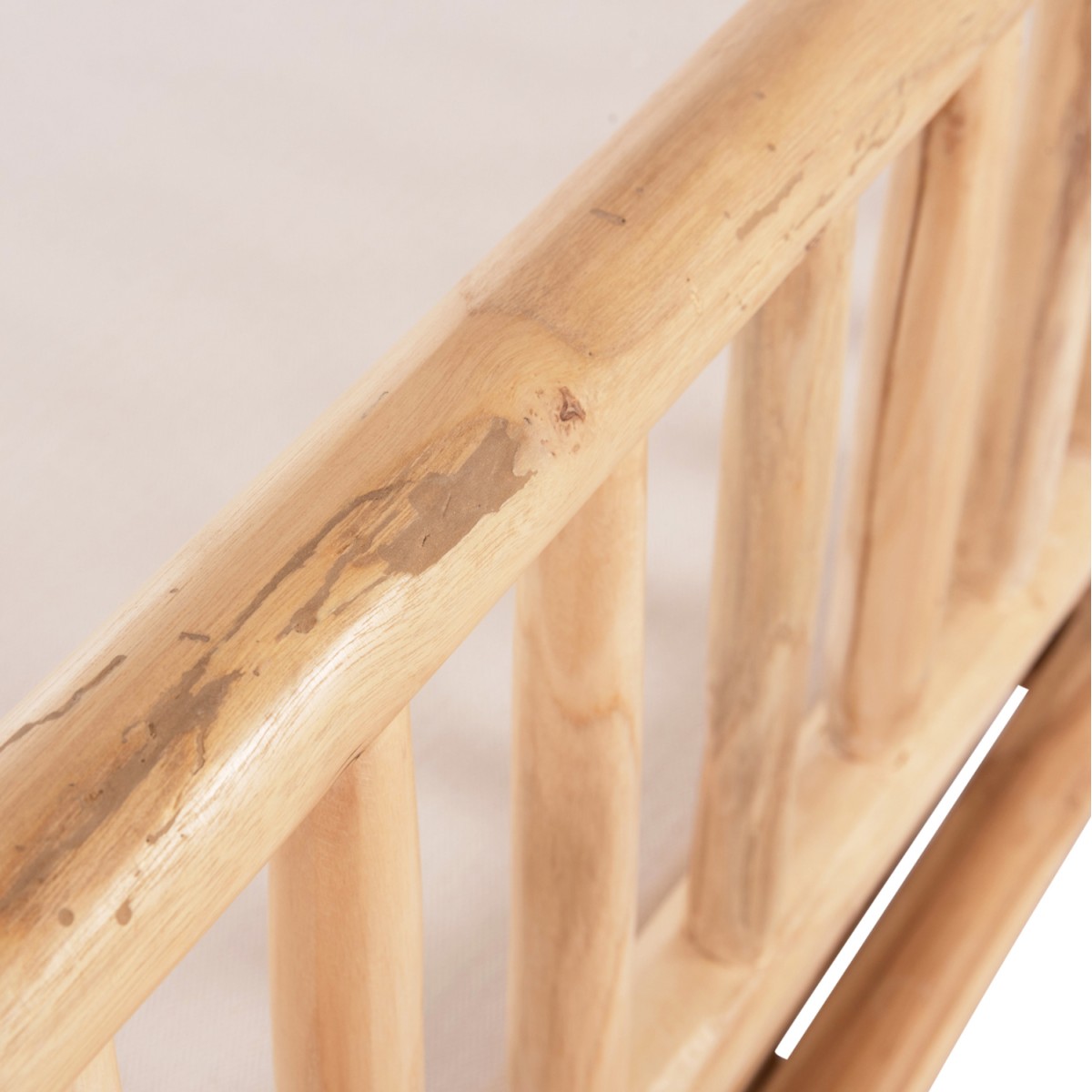 ΣΕΤ ΣΑΛΟΝΙ 4ΤΜΧ EDDARD HM9340.25 ΑΠΟ ΜΑΣΙΦ ΞΥΛΟ TEAK  ΦΥΣΙΚΟ - ΛΕΥΚΟ