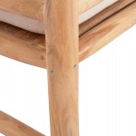 ΣΕΤ ΣΑΛΟΝΙ 4ΤΜΧ EDDARD HM9340.25 ΑΠΟ ΜΑΣΙΦ ΞΥΛΟ TEAK  ΦΥΣΙΚΟ - ΛΕΥΚΟ