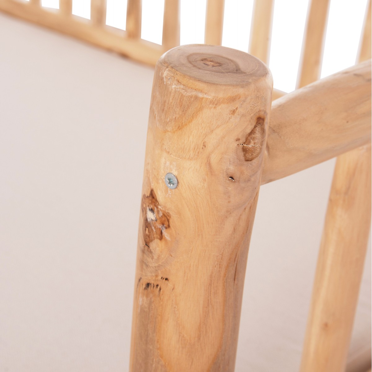 ΣΕΤ ΣΑΛΟΝΙ 4ΤΜΧ EDDARD HM9340.25 ΑΠΟ ΜΑΣΙΦ ΞΥΛΟ TEAK  ΦΥΣΙΚΟ - ΛΕΥΚΟ