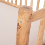 ΣΕΤ ΣΑΛΟΝΙ 4ΤΜΧ EDDARD HM9340.25 ΑΠΟ ΜΑΣΙΦ ΞΥΛΟ TEAK  ΦΥΣΙΚΟ - ΛΕΥΚΟ