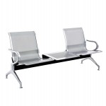 ΚΑΘΙΣΜΑ ΑΝΑΜΟΝΗΣ Τ.ΑΕΡΟΔΡΟΜΙΟΥ 2ΘΕΣΙΟ+ΤΡΑΠΕΖΙ AVIATOR HM18402 ΜΕΤΑΛΛΟ MESH ΓΚΡΙ 171x64x76Υεκ