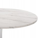 ΤΡΑΠΕΖΙ ΤΡΑΠΕΖΑΡΙΑΣ ROLLO HM9422.11 ΣΤΡΟΓΓΥΛΟ WHITE MARBLE Φ120x74Yεκ.