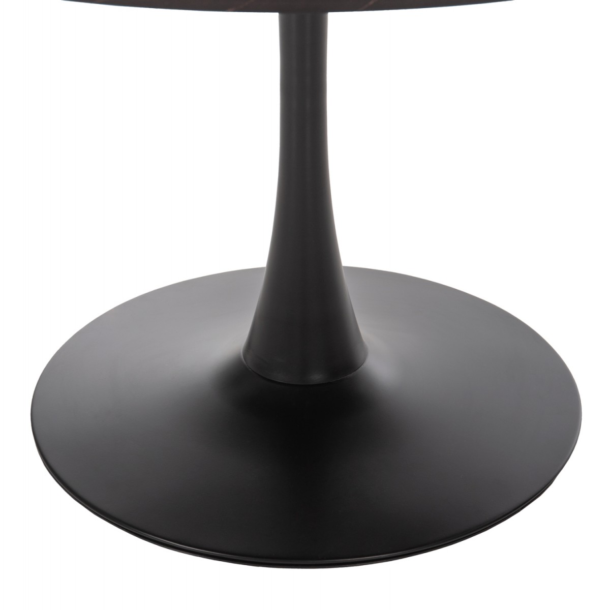 ΤΡΑΠΕΖΙ ΤΡΑΠΕΖΑΡΙΑΣ ROLLO HM9422.12 ΣΤΡΟΓΓΥΛΟ BLACK MARBLE Φ120x74Yεκ.