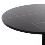 ΤΡΑΠΕΖΙ ΤΡΑΠΕΖΑΡΙΑΣ ROLLO HM9422.12 ΣΤΡΟΓΓΥΛΟ BLACK MARBLE Φ120x74Yεκ.