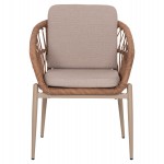 ΠΟΛΥΘΡΟΝΑ ΑΛΟΥΜΙΝΙΟΥ GALDIN HM6272.03 ΚΑΠΟΥΤΣΙΝΟ-P.E.RATTAN-ΜΠΕΖ ΥΦΑΣΜΑ 65x60x76Υεκ