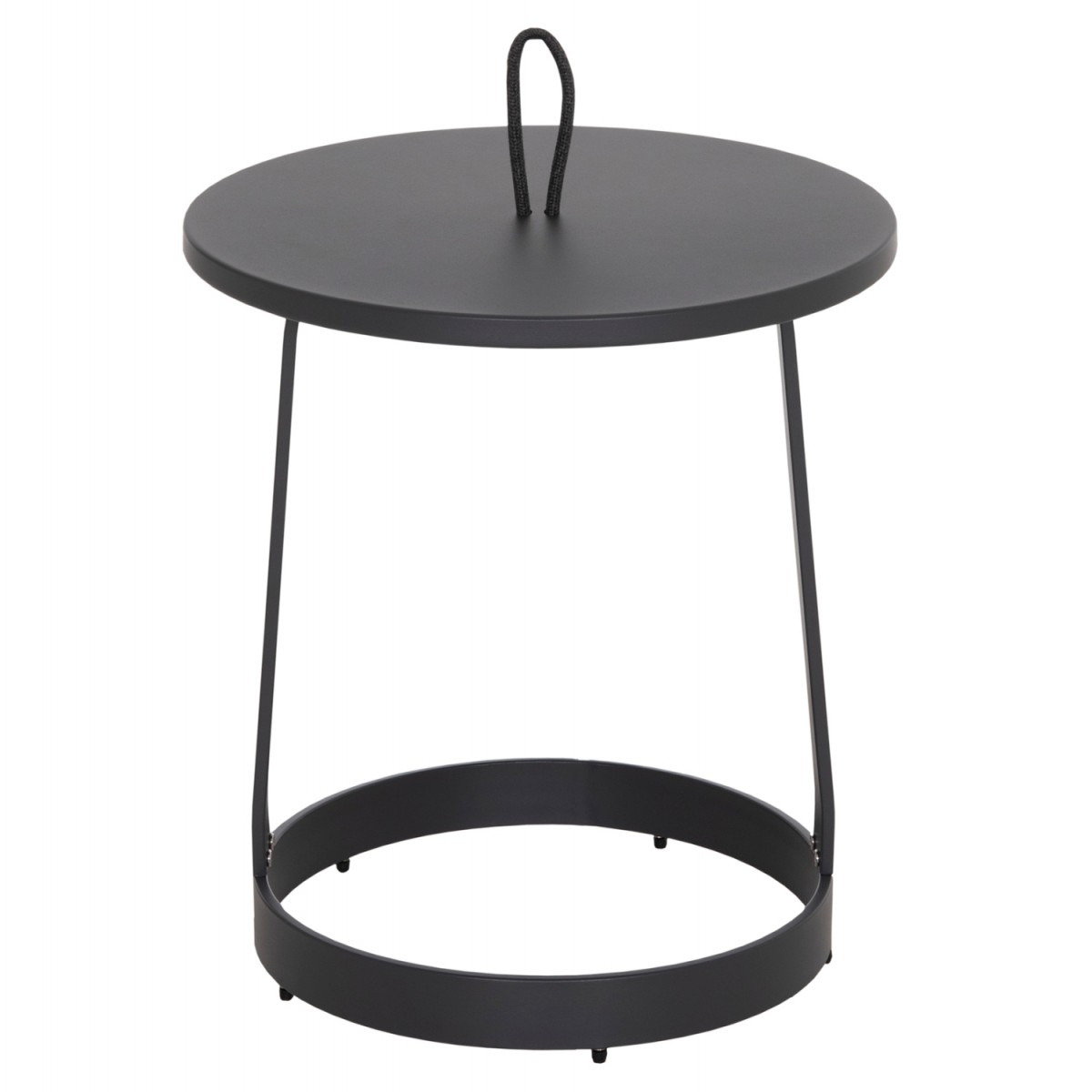 ΤΡΑΠΕΖΙ ΒΟΗΘΗΤΙΚΟ ΕΞ.ΧΩΡΟΥ MINO HM6432.01 ΑΛΟΥΜΙΝΙΟ & ΣΧΟΙΝΙ ΓΚΡΙ Φ47x53Υεκ