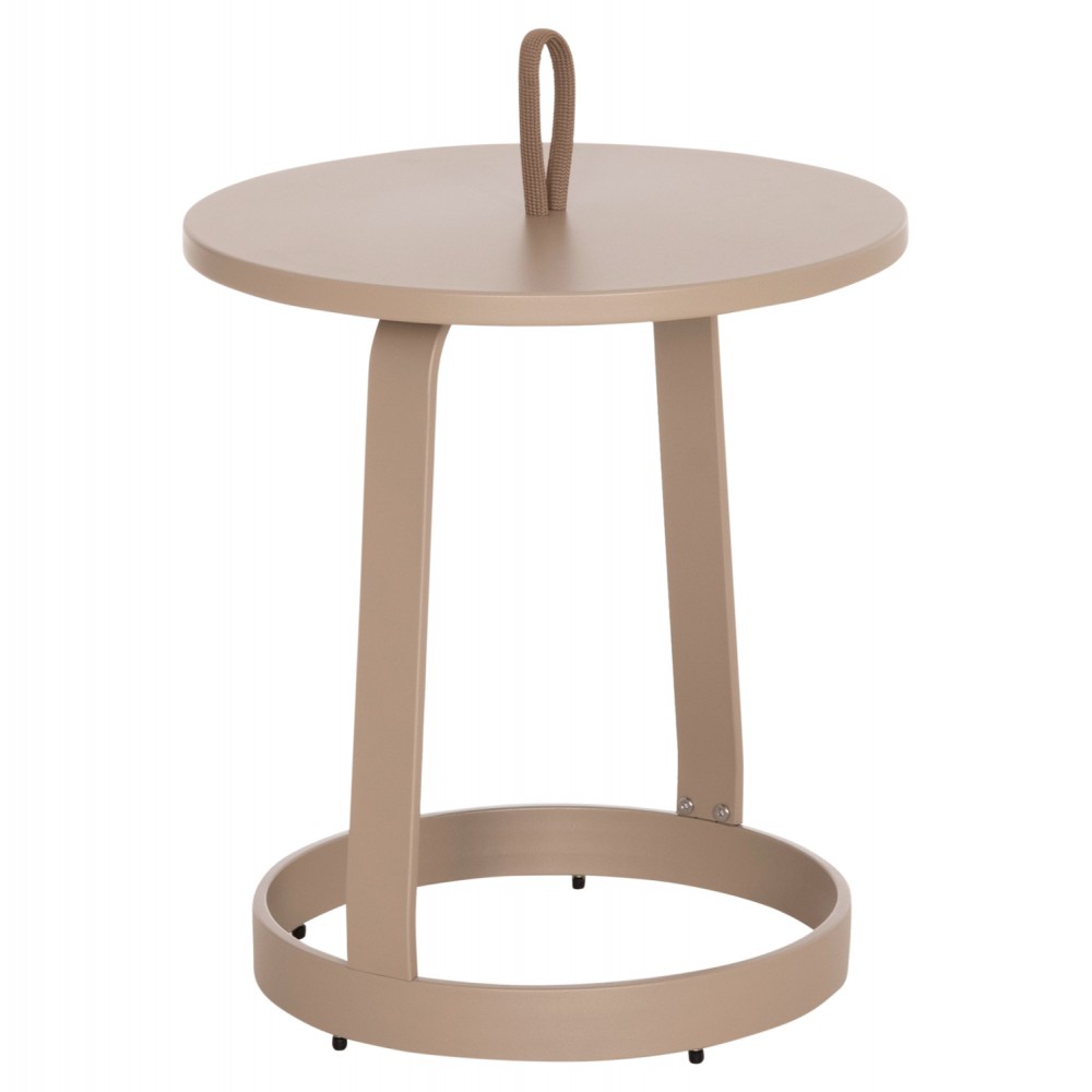 ΤΡΑΠΕΖΙ ΒΟΗΘΗΤΙΚΟ ΕΞ.ΧΩΡΟΥ MINO HM6432.03 ΑΛΟΥΜΙΝΙΟ & ΣΧΟΙΝΙ ΚΑΠΟΥΤΣΙΝΟ Φ47x53Υεκ