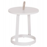 ΤΡΑΠΕΖΙ ΒΟΗΘΗΤΙΚΟ ΕΞ.ΧΩΡΟΥ MINO HM6432.02 ΑΛΟΥΜΙΝΙΟ ΛΕΥΚΟ & ΣΧΟΙΝΙ ΜΠΕΖ Φ47x53Υεκ