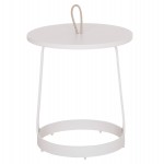 ΤΡΑΠΕΖΙ ΒΟΗΘΗΤΙΚΟ ΕΞ.ΧΩΡΟΥ MINO HM6432.02 ΑΛΟΥΜΙΝΙΟ ΛΕΥΚΟ & ΣΧΟΙΝΙ ΜΠΕΖ Φ47x53Υεκ